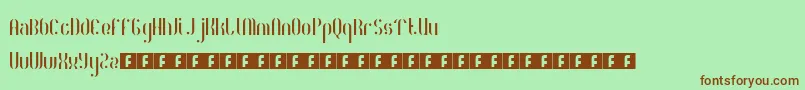 RoyaltyCode Font – Brown Fonts on Green Background