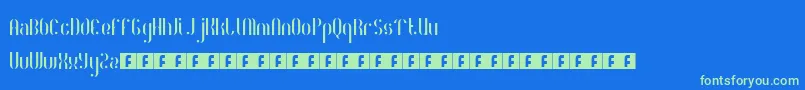 RoyaltyCode Font – Green Fonts on Blue Background