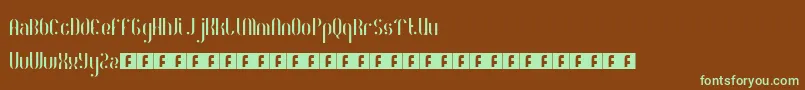 RoyaltyCode Font – Green Fonts on Brown Background