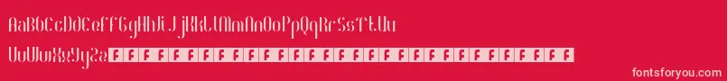 フォントRoyaltyCode – 赤い背景にピンクのフォント