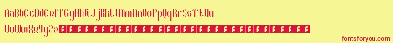 RoyaltyCode Font – Red Fonts on Yellow Background