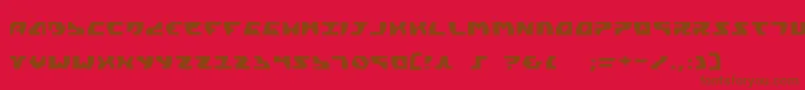 Gyrfalcon-fontti – ruskeat fontit punaisella taustalla