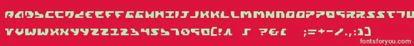 Gyrfalcon Font – Green Fonts on Red Background