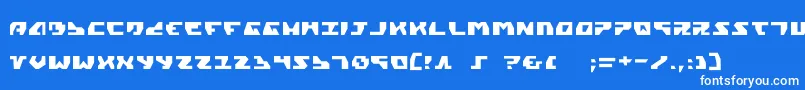 フォントGyrfalcon – 青い背景に白い文字