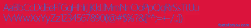 HomizioNovaLight Font – Blue Fonts on Red Background