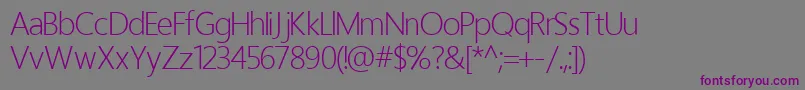 Шрифт HomizioNovaLight – фиолетовые шрифты на сером фоне