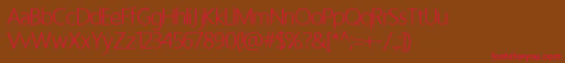 HomizioNovaLight Font – Red Fonts on Brown Background