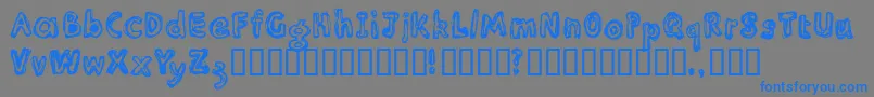 InlinesRough Font – Blue Fonts on Gray Background