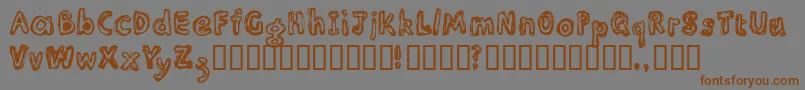 InlinesRough Font – Brown Fonts on Gray Background