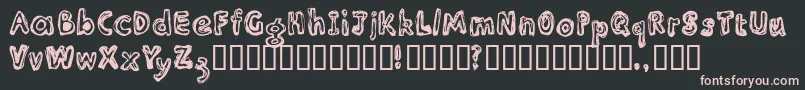 InlinesRough Font – Pink Fonts on Black Background