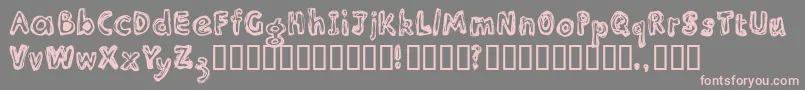 InlinesRough Font – Pink Fonts on Gray Background