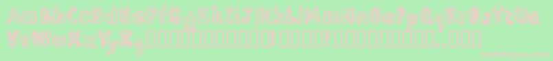 InlinesRough Font – Pink Fonts on Green Background