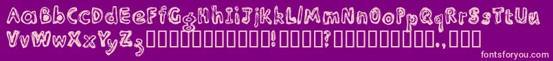 InlinesRough Font – Pink Fonts on Purple Background