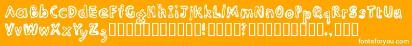 InlinesRough Font – White Fonts on Orange Background