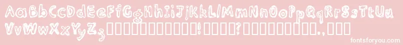 InlinesRough Font – White Fonts on Pink Background