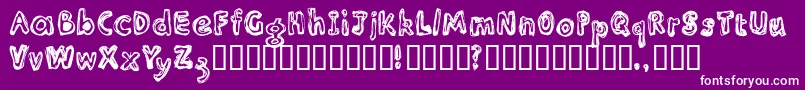 InlinesRough Font – White Fonts on Purple Background