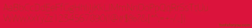 En savoir plus sur la police PfagorasansproXthin Police PfagorasansproXthin – polices brunes sur fond rouge