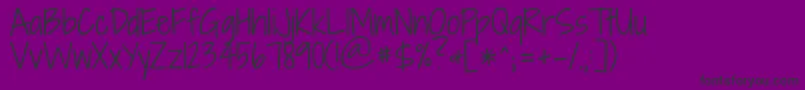 Шрифт ShadowsintolighttwoRegular – чёрные шрифты на фиолетовом фоне