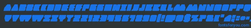 Contourofdutyexpandital Font – Blue Fonts on Black Background