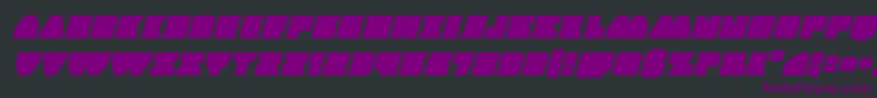 Fonte Contourofdutyexpandital – fontes roxas em um fundo preto