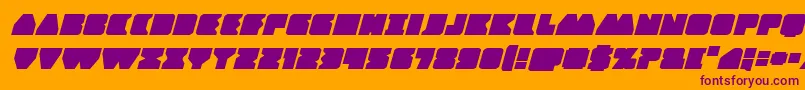 Contourofdutyexpandital Font – Purple Fonts on Orange Background