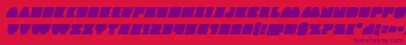 Contourofdutyexpandital Font – Purple Fonts on Red Background