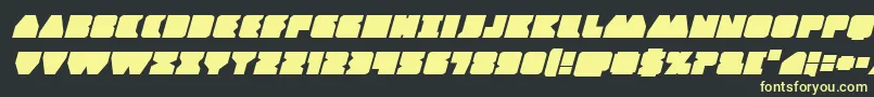 Contourofdutyexpandital Font – Yellow Fonts on Black Background