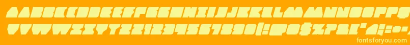 Contourofdutyexpandital Font – Yellow Fonts on Orange Background