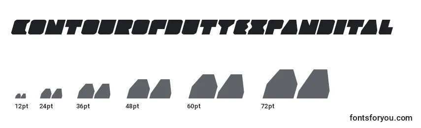 Contourofdutyexpandital Font Sizes