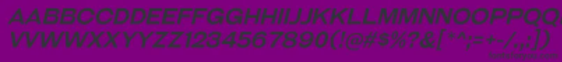 フォントGalderglynnTitlingRgIt – 紫の背景に黒い文字