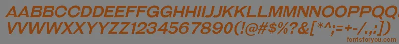 GalderglynnTitlingRgIt Font – Brown Fonts on Gray Background