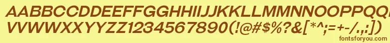 GalderglynnTitlingRgIt Font – Brown Fonts on Yellow Background