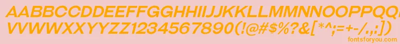 GalderglynnTitlingRgIt Font – Orange Fonts on Pink Background