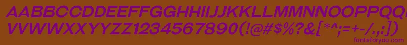 GalderglynnTitlingRgIt Font – Purple Fonts on Brown Background