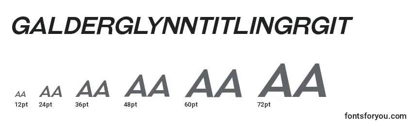 GalderglynnTitlingRgIt Font Sizes