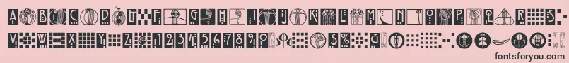 RenniemackornamentsitcTt Font – Black Fonts on Pink Background