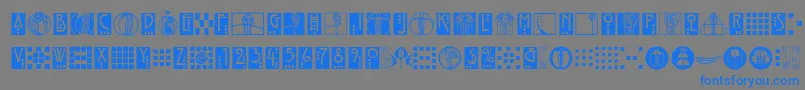 RenniemackornamentsitcTt Font – Blue Fonts on Gray Background