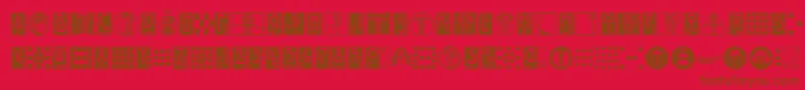 Więcej informacji o czcionce RenniemackornamentsitcTt Czcionka RenniemackornamentsitcTt – brązowe czcionki na czerwonym tle