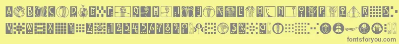 RenniemackornamentsitcTt Font – Gray Fonts on Yellow Background