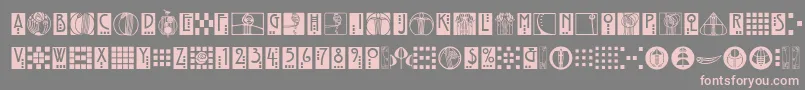 RenniemackornamentsitcTt Font – Pink Fonts on Gray Background