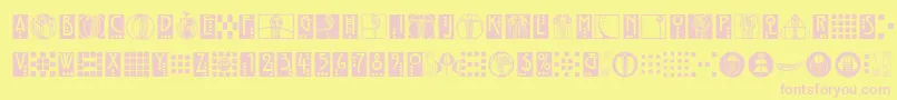 RenniemackornamentsitcTt Font – Pink Fonts on Yellow Background