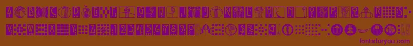 RenniemackornamentsitcTt-Schriftart – Violette Schriften auf braunem Hintergrund