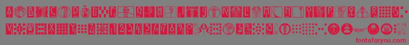 RenniemackornamentsitcTt Font – Red Fonts on Gray Background