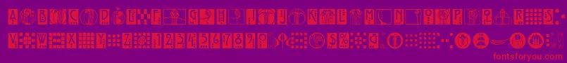 RenniemackornamentsitcTt Font – Red Fonts on Purple Background