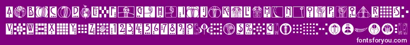 RenniemackornamentsitcTt Font – White Fonts on Purple Background