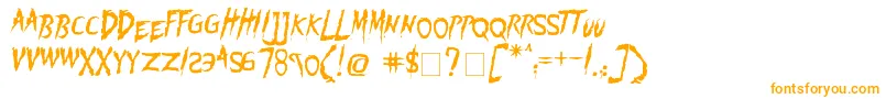 Weitere Informationen zur Flogged-Schriftart Flogged-Schriftart – Orangefarbene Schriften