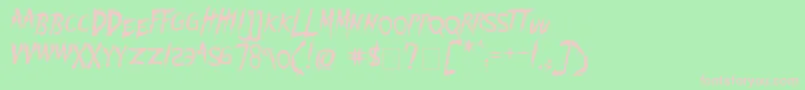 Flogged Font – Pink Fonts on Green Background