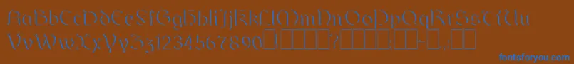 Dundalkembossed Font – Blue Fonts on Brown Background