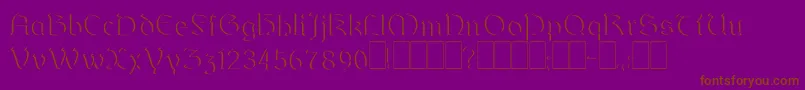 Dundalkembossed Font – Brown Fonts on Purple Background