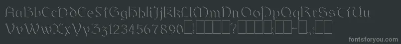 Dundalkembossed Font – Gray Fonts on Black Background